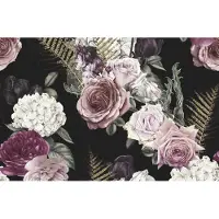 Karo-art Fotobehang Kleurrijke Rozen In Vintage Stijl - Vliesbehang - 312 x 219 cm