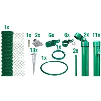 Alberts Draadgaasafrastering Hoogte: 80-200 cm, totale lengte: 15-25 m, met grondbussen (set)