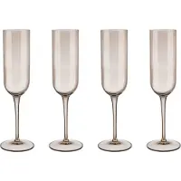 Blomus Champagneglas FUUM, set van 4 stuks, goudkleurig glas, Blomus