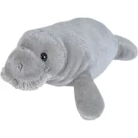 Wild republic Pluche zeekoe - knuffelbeest - 33 cm - zeedier knuffel - speelgoed voor kinderen