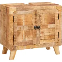 vidaXL Badkamerkast Bruin Massief mangohout en engineered hout