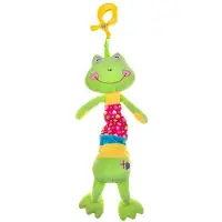 Akuku pluche mascotte met een muziekdoos en een clip- 0m+ Kikker