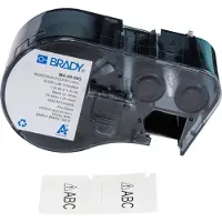 Brady M4-49-595 vinyl labels zwart op wit | 25,40 mm x 25,40 mm (origineel)