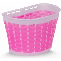 Sun baby Fietsmand kinderfiets Hartje - Wit-Roze mand voor step, kunststof, eenvoudig te monteren, max. 0,5 kg, verschillende kleuren beschikbaar