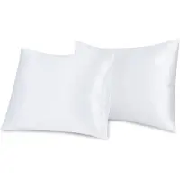 Beau Maison Beauty Silk - Satijnen Kussenslopen - Set van 2 stuks - 60 x 70 cm - Wit - Glans Satijn