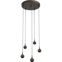 Masterlight Hanglamp Talana 5-lichts cacao rond