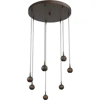 Masterlight Hanglamp Talana 7-lichts cacao rond