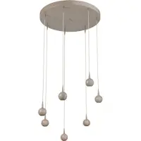 Masterlight 7-lichts hanglamp Talana beige terra Ø 50cm DTW