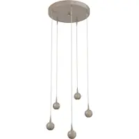 Masterlight 5-lichts hanglamp Talana beige terra Ø 35cm DTW