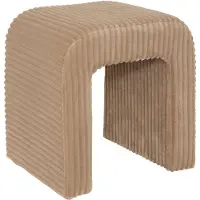 Atmosphera Sevi Poef - Corduroy - 41x36x43cm - Beige