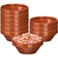 La Dehesa Soepkommen / serveer schaaltje - 10x - terracotta - D15 x 6 cm - aardewerk - Spaanse sfeer - 600 ml