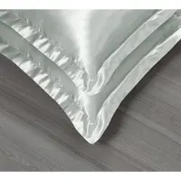 Beau Maison Beauty Silk Satijnen Kussenslopen Set van 2 stuks 60 x 70 cm Zilver - Glans Satijn