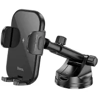 Hoco Telefoonhouder Auto met Draadloze Snellader - Snel Laden 15W - Handsfree Navigatie - Dashboard Montage - Universeel Compatibiliteit