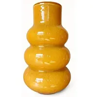 Vase the World Vaas Lomami | Geel - Yellow | Mondgeblazen glas | Ø18xH30 cm