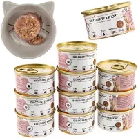 Discountershop Kattenvoer Tonijn in Jelly – 15x85g – 51% Tonijn & Rijst – Natuurlijk Natvoer voor Katten in Blik – Sappige Kattenvoeding Zonder Toevoegingen