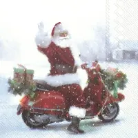 IHR - Lunch servetten - Santas scooter