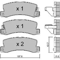 AISIN BPVW-1049 Remblokken