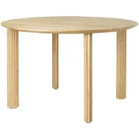 UMAGE Comfort Circle Eettafel Rippled | Oak