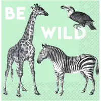Stewo - Lunch servetten - Zimo Mint/Giraffe-Zebra