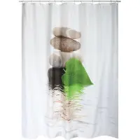 MSV Lingga Douchegordijn 180x200 cm - Polyester Douchegordijn voor Badkamer - Decoratief Badkamer Douchegordijn