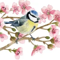 Ppd - Lunch servetten - Oiseau Printemps