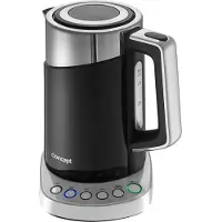 Concept - Waterkoker, inhoud 1,7 l, met temperatuurregeling, 2200 W, zwart rk3171