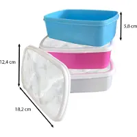 MuchoWow Broodtrommel Wit - Lunchbox Marmer - Wit - Patronen - Steen - Marmerlook - Brooddoos 18x12x6 cm - Brood lunch box - Broodtrommels voor kinderen en volwassenen