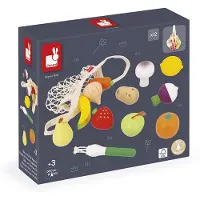 Janod | Set van 12 Fruit en Groenten Net Glimmende Oma