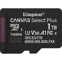 Kingston MicroSDXC-kaart - - Canvas Select Plus - 1 To - Zwart - microSDXC-interface
