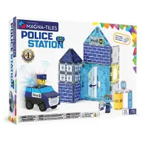 Magna-Tiles Magnetset - 35 Teile - Police Station + MicroMAGS - - One Size - Magnetspielzeug