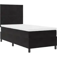 vidaXL LED Box Spring Bed met hoofdeinde Zwart 90 x 200 cm Fluweel