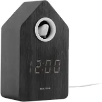 Karlsson Wekker Cuckoo LED Black Wood Veneer