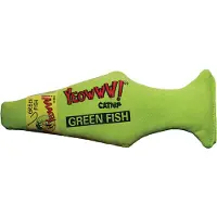 Yeowww! Catnip Green & Yellow Fish