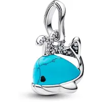 Pandora Moments - Dames Bedel - Zilver & Turquoise