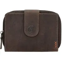 Hide & Stitches Idaho Portemonnee - 100% Leer - Donkerbruin