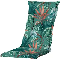 Madison tuinstoelkussen Cala sea blue - 50% Katoen / 45% Polyester / 5% Diverse - Tuinkussens hoge rug dik - |
