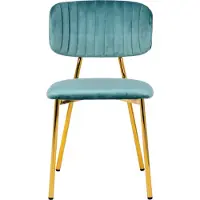 Underbar Set van 2 eetkamerstoelen Giselle velvet | fluweel groen 51x47x80 cm eetkamerstoelen | NADUVI