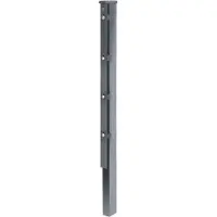 Alberts 974701 Hekpaal met platijzer, thermisch verzinkt, antraciet, lengte 2800 mm, 60 x 40 mm