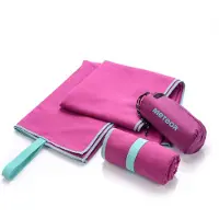 TY Sneldrogende Handdoek M - Handdoek - 50 x 90 cm, Aubergine, Licht en Compact