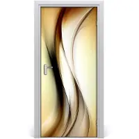 Tulup Deursticker - Golvende Abstractie Deurbehang - 95 cm x 205 cm - Groente Deursticker - Moderne Deur Sticker - Deursticker voor de Slaapkamer - Deurbehang Sticker