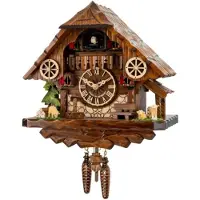 Engstler - 441_Q - Koekoeksklok - Kwarts - Notenhout - 28 cm
