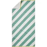 Vertbaudet Personaliseerbare bad-/strandhanddoek, met gerecycled katoen blauw, gestreept