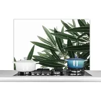 KitchenYeah Spatscherm - Muurbeschermer- Natuur - Plant - Bladeren - Groen - Keuken decoratie - Spatwand- 100x65 cm