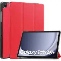 Ntech Tablet Hoes Geschikt voor Samsung Galaxy Tab A9 Plus / A11 Plus hoes Trifold Bookcase - Rood