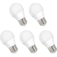 Spectrum LED Kogellamp E27 6W - 230V - 520 Lumen - 3000K Warm wit - Gezellig licht - Energiezuinig - 5 stuks