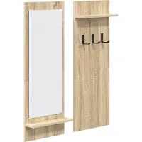 vidaXL Wandgemonteerde kapstok Muurmontage Sonoma Eik 70 x 10 x 90 cm
