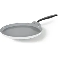 BE Living Pannenkoekenpan - Ø 26 cm - Keramisch - PFAS Vrij Anti Aanbak - Inductie Pan - Wit - Essential Series