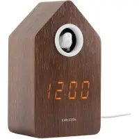 Karlsson Wekker Cuckoo LED Dark Wood Veneer