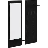 vidaXL Wandgemonteerde kapstok Zwart Eiken 70 x 10 x 90 cm