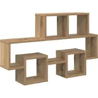 vidaXL Wandplank Muurmontage artisanaal eikenkleurig 82 x 15 x 51 cm